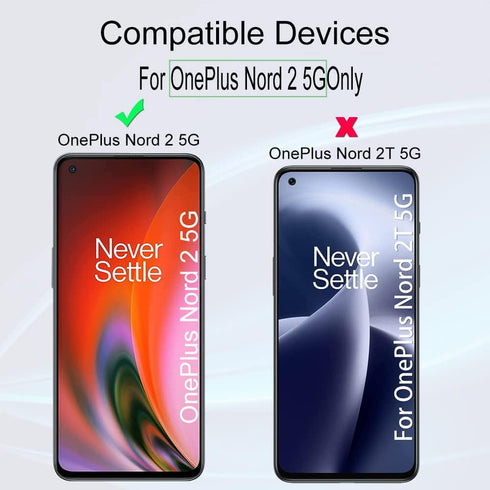 Ibywind Screen Protector for Oneplus Nord 2 5G - 2Pcs Tempered Glass, Camera Lens Protector, Easy Installation