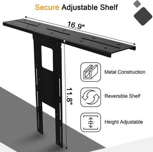 IFCASE 75mm 100mm Above/Behind Desk Monitor Shelf Mount Holds SLR Camera, Light Webcam, Microphone Fits VESA Compatible