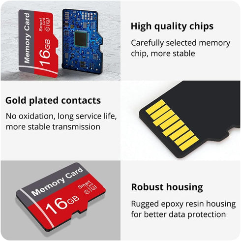 Yicunxin 2 Pack 16GB C10 A1 (16, Memory Card with Adapter, High Speed TF Card, UHS-I Memory TF Card for Tablet/Mobile