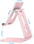 OMOTON Adjustable Tablet Stand for Desk, T2 Tablet Holder with Longer Arms for iPad Pro/Air/Mini, Rose Gold