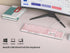 iRoboosta 104 Quiet Keyboard Wired Membrane Keyboard Pink, Full Size Keys Typewriter Key Board with Number Pad, White