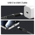 3Pack 60W USB C to USB C Charger Cable, Nylon Braided Type C Fast Charging Cable for TypeC Phones, 3FT