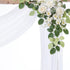 PARTISKY Wedding Arch Draping Fabric, 1 Panel 18FT White Chiffon Drapery Decorations for Ceremony Reception
