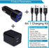 USB Charger for Samsung Galaxy S24 A10E A50 A70 A80 Note 20 Ultra S23 S22 S21 S20 FE S10E S9 A15 A03s A04s A14 A13 A12 A53 A54 A51 A11 A21, Car Adapter, Wall Charger Plug Type C Fast Charging Cable