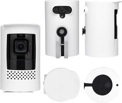 Silicone Skin Case Cover for Ring Stick Up Camera Battery (2nd Generation) - Sun Glare, UV & Weather Protection - White