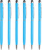 MECCANIXITY 6pcs Metal Stylus Pen Ballpoint Pen 2 in 1 Universal Retractable Ink Pen with Stylus Tips for All