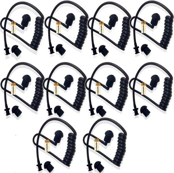 Replacement Coil Audio Tube - 10Pcs Twist On Acoustic Tube with Mushroom Earbuds for Two Way Radio