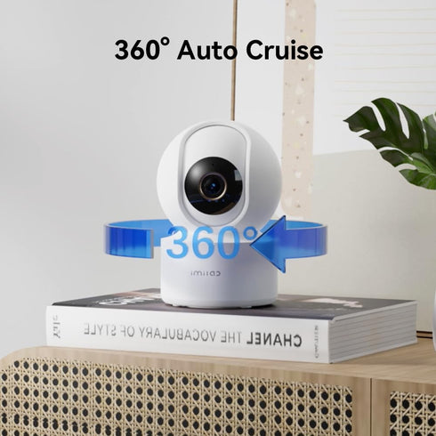 IMILAB C22 3K Security Indoor Camera, 360° View Home Camera with Color Night Vision for Baby/Pet Monitor