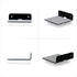 BRAINWAVZ 2-Pack 4 (SHELF11 Small Floating Shelf Bluetooth Speaker Stand, Adhesive & Screw Wall Mount, Anti Slip