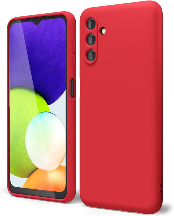 oakxco Samsung Galaxy A13 5G/A04s Phone Case, Liquid Silicone, Cute Thin Slim Soft Rubber, Red