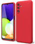 oakxco Samsung Galaxy A13 5G/A04s Phone Case, Liquid Silicone, Cute Thin Slim Soft Rubber, Red