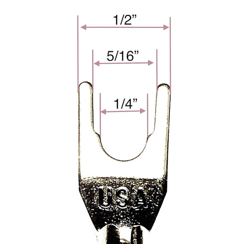 CESS-028L HiFi Premium Speaker Cable Jumpers, 8 Inches, 4 Pack (Large Fork)