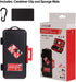 LENSGO Camera Battery Memory Card Case, Water-Resistant Hard Protector for 3 Batteries & 6 SD Cards (Red)