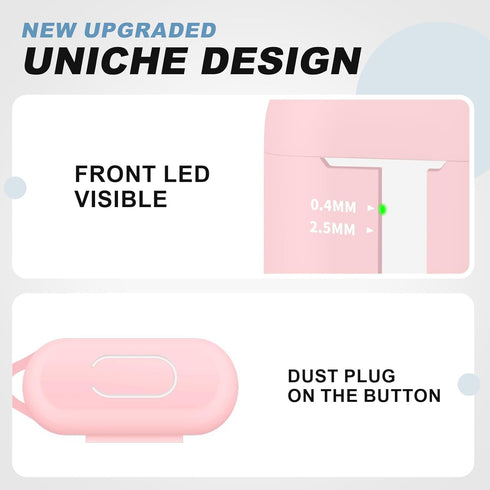 for AirPods Case Cover, Soft Silicone Protective Cover with Cleaner Kit, Compatible with Apple AirPods 2nd 1st