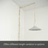 Aspen Creative 15013-21A, 6' Wheat Faux Silk Fabric Cord & Chain Cover, Easy to Install for Lighting Fixture, Cable