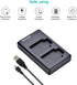 Newmowa NP-45 NP-45S Replacement Battery 2 Pack with Dual USB Charger Kit for Fujifilm INSTAX Mini 90 and FinePix