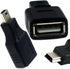 USB 2.0 Type A to Mini USB 5-Pin Adapter - 2 Pack, Black