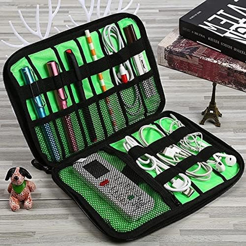 Portable Storage Case for Mobile Phone Hard Drive Cords USB Cables Charger Organizer, 1pack Travel Electronics Cable