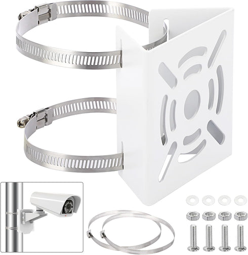 Sumnacon Camera Pole Mount Bracket, Stainless Steel Pole Mount Adapter Bracket for CCTV Security Camera PTZ Dome