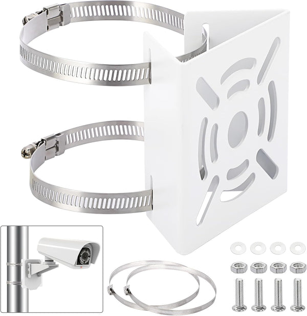 Sumnacon Camera Pole Mount Bracket, Stainless Steel Pole Mount Adapter Bracket for CCTV Security Camera PTZ Dome