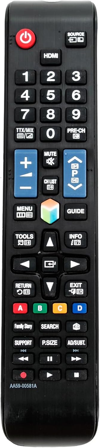 New AA59-00581A Replacement Remote for Samsung LED LCD 3D Smart TV Models