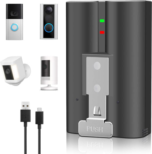 New V4 Battery for Ring-Doorbell-Camera 1/2/3/4/3+/3plus, Stick-Up Cam (2nd & 3rd Gen), Peephole/Spotlight Camera