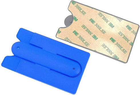 Card Holder with Cell Phone Stand, Stick-on Silicon Rubber Smartphone Sleeve Support Wallet (6pcs)