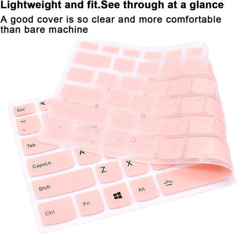 English Silicone Keyboard Cover for Lenovo Yoga C940/C740 14", Yoga 930/920 13.9", Flex 14, Pink