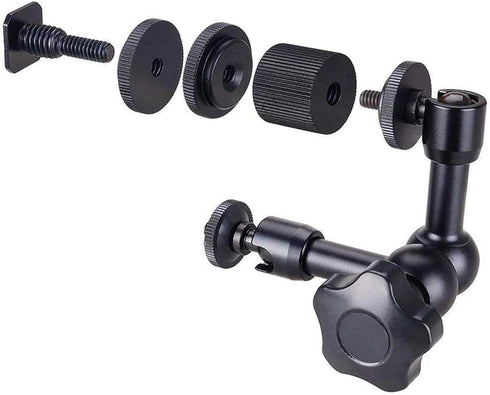 WANBY 7' 1/4" 3/8" (7'Arm) Articulating Magic Friction Arm & Large Adjustable Super Clamp Pliers Clip with and Thread
