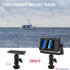 CALIDAKA Fish Finder Mount Base, 360 Degree Rotation Fish Finder Holder for Marine Electronics