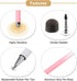 MECCANIXITY Ballpoint Pen with Stylus Tip, 3 in 1 Ink Pen & Fine Point Disc & Fiber Tips - Pink