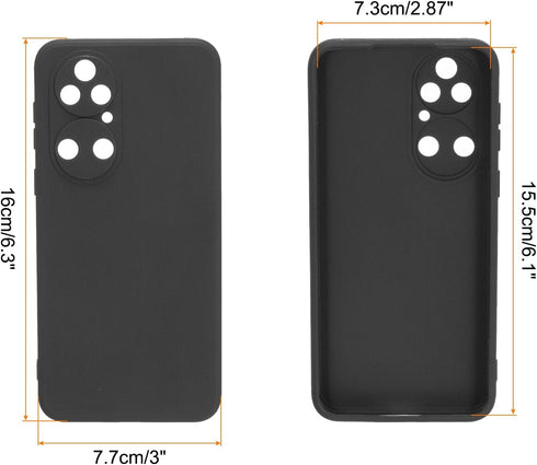 MECCANIXITY Phone Case for 6.3"x3"x0.39"Cell Phones TPU Silicone Anti-Fall and Shock-Absorbing Full Body Protective Cover Case for Men Women, Black