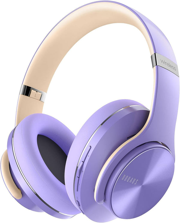 DOQAUS Bluetooth Headphones Over Ear, 90 Hours Playtime, Wireless Headphones with Noise Isolating HiFi Stereo Sound