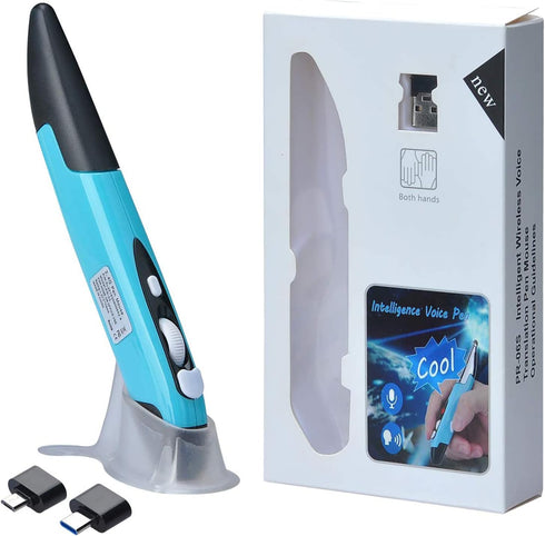 lychee Wireless Optical Pocket Pen Mouse, 2.4GHz USB Wireless Optical Mouse for PC Laptop Notebook Computer - Blue