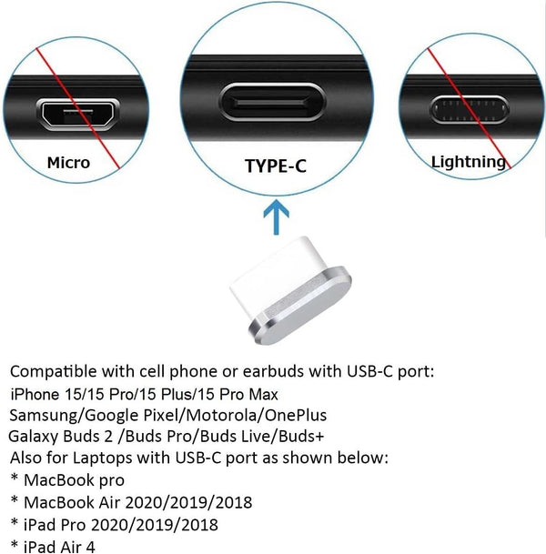 4 Pack USB C Port Plugs Anti Dust Covers, Type C Charging Port Protector, Compatible with iPhone 15 Pro Max