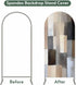 Jnbasdffb 7.2 Brown Beige Plaid Wedding Arch Cover, Stretchy Spandex Arch Backdrop Stand Covers FT, Abstract Oil