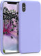 kwmobile TPU Silicone Case for Apple iPhone Xs, Soft Finish Phone Cover in Light Lavender