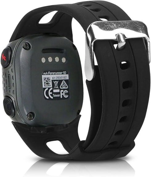 kwmobile Strap Compatible with Garmin Forerunner 10/15 (L Size model) Strap - Replacement Silicone Watch Band - Black
