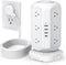AOFO Tower Power Strip Flat Plug with 12 Outlets 4 USB(1 USB C),