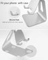 CreaDream Adjustable Phone Stand, Aluminum Desktop Holder, Compatible with iPhone Xs Max Xr 8 7 6 6s Plus SE, Silver