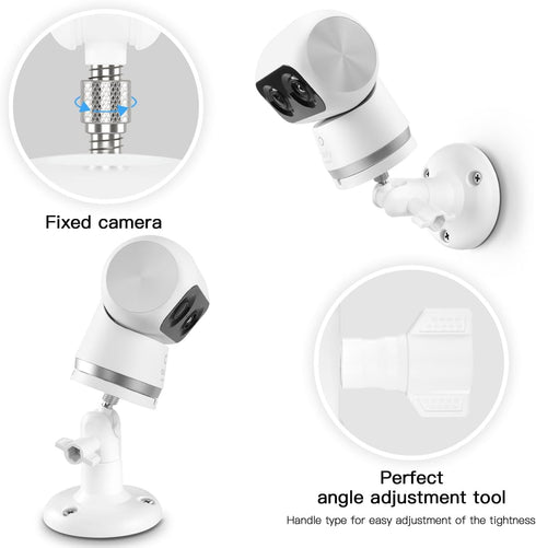 Adjustable Bracket Mount for Eufy Security Indoor Cam S350 Camera (White)