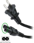 Xtreme 10 Foot Non-Polarized Replacement Power Cord for TVs, Game Consoles, Printers, and More