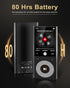 CCHKFEI 64GB MP3 2.4" MP3 MP3 128GB Player with Bluetooth Screen Hi-Fi Lossless Sound Bluetooth Player Built-in Speaker