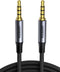 UGREEN 3.5mm Braided Audio Cable, 4-Pole Hi-Fi Stereo TRRS Male to Male AUX Cord for iPad, Samsung, Headphones, 3FT
