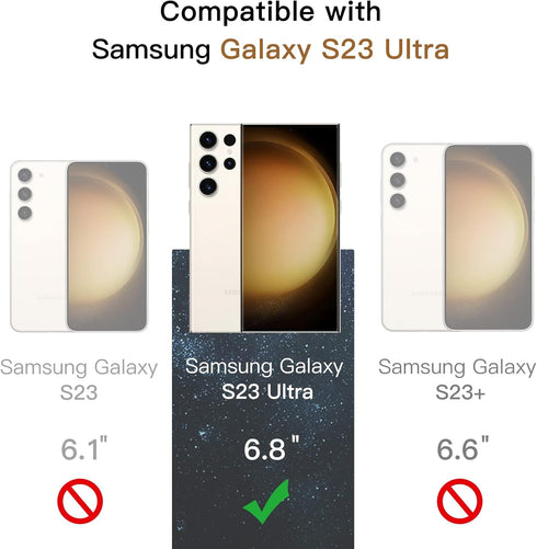 JETech Screen Protector for Samsung Galaxy S23 Ultra 5G 6.8-Inch, 2-Pack with Camera Lens Protector, HD Clear