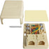 NECABLES Phone Jack Surface Mount Dual Port Telephone Jack Box, 4 Screw Terminals to 2 RJ11 Female Ivory