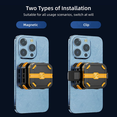 ALFOINE Magnetic Semiconductor Phone Cooler Fan with Temperature Display and Rechargeable Battery Mobile Phone Radiator