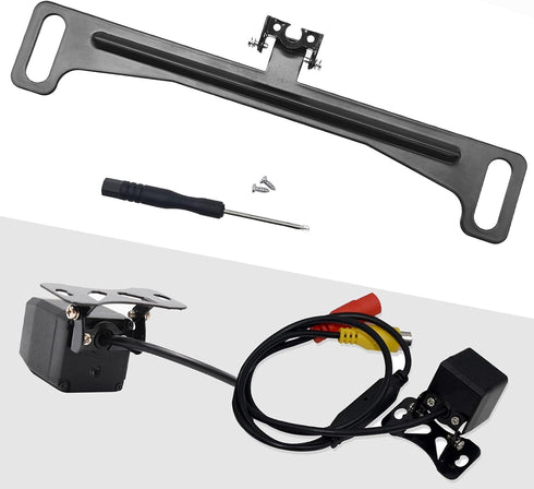 Pack-1 Car Rear View Camera Bracket, Waterproof Metal Dash Cam Mount Kit for Most Cars (Black)