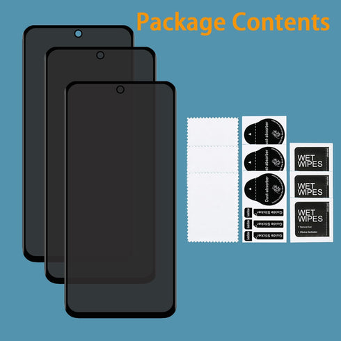 3 Pack Privacy Screen Protector for Samsung Galaxy A54 5G, Anti-Spy Tempered Glass Film, Easy Installation