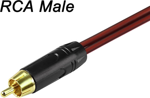 RCA Speaker Cable to Plug Adapter, Bare Wire to RCA Audio Video Cable Repair